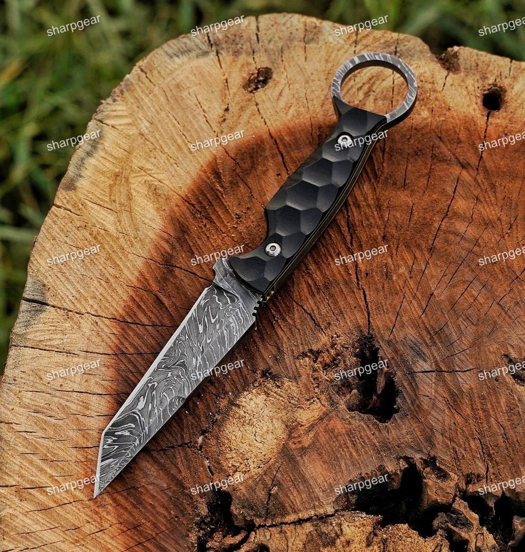 Tactical Fixed Blade Damascus Knife