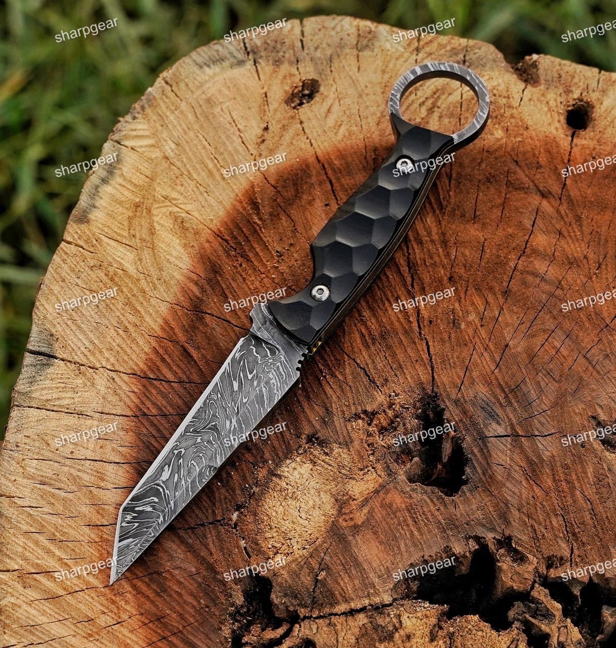 Tactical Fixed Blade Damascus Knife