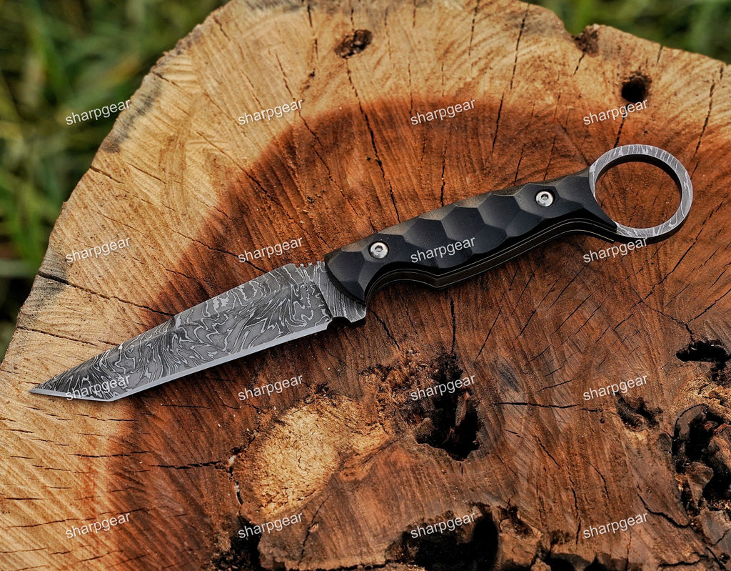 Tactical Fixed Blade Damascus Knife