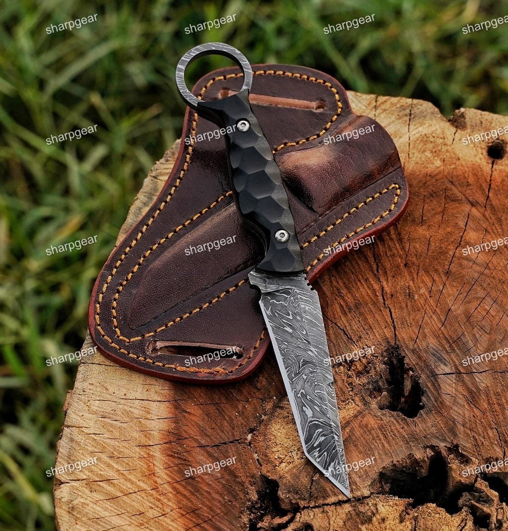 Tactical Fixed Blade Damascus Knife