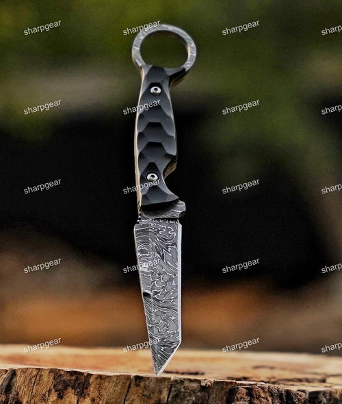 Tactical Fixed Blade Damascus Knife